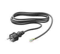 ledscom.de Prise Schuko type F avec câble extérieur, 2 m, noir, 3 x 1,5 mm²