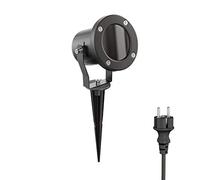 ledscom.de Projecteur de jardin à LED MIBU noir avec piquet de terre pour l'extérieur, acier inoxydable, sans ampoule
