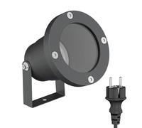 ledscom.de Projecteur de jardin DUK pour l'extérieur, IP65, fiche, anthracite, 1x GU10 max. 15W