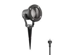 ledscom.de Projecteur de jardin KUK avec piquet de terre pour l'extérieur, acier inoxydable, noir, 4,99W 430lm 100° blanc chaud