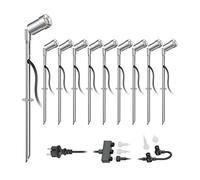 ledscom.de Projecteur de jardin LED Spico avec piquet de terre pour l'extérieur IP44 105lm blanc chaud chacun 10pcs.