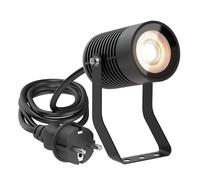ledscom.de Projecteur de jardin SHINGA pour l'extérieur, IP65, fiche, noir, 1x GU10 max. 15W