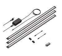 ledscom.de Set de 3 lampes LED sous châssis SIRIS noir mat, avec détecteur de mouvement, plat, 90cm chacun, 1044lm chacun, blanc