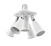 ledscom.de Socle E27, adaptateur répartiteur 5 voies, blanc