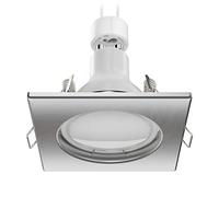 ledscom.de Spot encastré au plafond RIR Cadre d'encastrement chromé mat carré GU10 LED 6,826W= 6,826W 630lm 100° blanc chaud