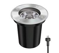 ledscom.de Spot encastré dans le sol BOJA pour l'extérieur inox rond IP67 108mm Ø in U5.3 LED (blanc chaud, 5,28W, 483lm, 30°)