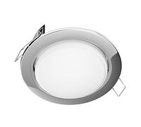 ledscom.de Spot LED encastré Zobe plat GX53 chromé rond 6,105W 560lm blanc 107mm Ø cercle de perçage 90mm Ø