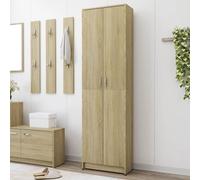 LEDSIX Ensemble de meubles Vestiaire d'entrée Chêne Sonoma 55 x 25 x 189 cm Armoire en bois & rangement