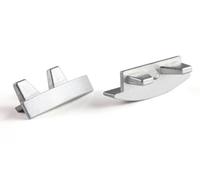 LEDsON Capuchon d'extrémité en aluminium pour profilé LED Rslw8 sans trou de câble - Argent
