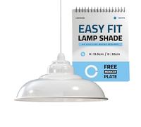 LEDSone Abat-jour de plafond moderne en métal blanc facile à installer pour chambre à coucher, bureau, restaurant, industriel de remplacement à suspendre (lot de 1)