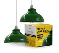 LEDSone Abat-jour de plafond moderne en métal de 29 cm facile à installer pour chambre à coucher, couloir, bureau, cuisine industrielle (noir) (Vert)