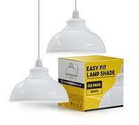 LEDSone Abat-jour de plafond moderne en métal de 29 cm facile à installer pour chambre à coucher, couloir, bureau, cuisine industrielle (noir) (Blanc)