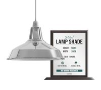 LEDSone Abat-jour en métal chromé de style rétro moderne - Abat-jour antique pour plafonniers, luminaires industriels vintage dans la chambre à coucher, la cuisine et la salle de bain