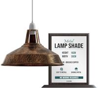 LEDSone Abat-jour mural en métal de style industriel moderne avec plaque de réduction offerte pour pubs, cafés et restaurants (cuivre brossé)