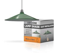 LEDSone Abat-jour vintage en métal en forme de disque facile à installer pour salon, chambre, cuisine, salle à manger, café et restaurant (1, vert)