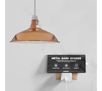 LEDSone Abat-jours en métal rétro pour plafonnier de salon en forme de grange de 30 cm Abat-jours faciles à installer uniquement pour lampe suspendue pour cuisine et salon