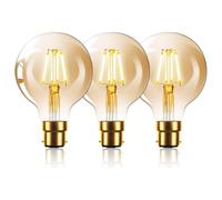 LEDSone Ampoule B22 Incandescence Ampoules ampoules Chaud Blanc équivalent G80 60W Lot de 3