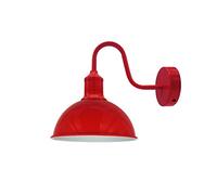 LEDSone Applique murale industrielle de style Edison en métal rétro pour chambre à coucher, couloir, bar, loft café (Rouge, Sans Ampoule)