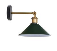 LEDSone Applique murale vintage réglable à 180 degrés avec bras pivotant E27 Applique murale industrielle en métal (Vert)