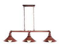 LEDSone Barre lumineuse 3 voies style rétro steampunk industriel avec abat-jour en métal