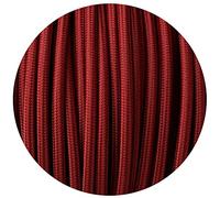 LEDSone Câble rond à 2 fils de couleur bordeaux clair de style vintage, 1 m, câble électrique de 0,75 mm pour éclairage britannique.