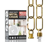 LEDSone Chaîne de suspension en métal robuste de 90 cm pour lustre vintage suspendu, lampes suspendues, longueur étendue pour plafonds hauts, chaîne de suspension durable et élégante