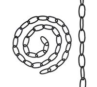 LEDSOne Chaîne en métal robuste pour lampes suspendues de plafond suspendu de lustre suspendre pour plantes suspendues/lustres/usage intérieur et extérieur (noir)