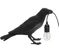 LEDSone Lampes de table Lampe Oiseaux Noirs de table à LED en résine en forme de corbeau avec culot E27 pour chambre à coucher, bureau, dortoir universitaire, mur noir droit (lot de 1) (Unique)