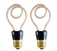 LEDSone Lot de 2 ampoules LED décoratives à angle rétro pour café, restaurant, bar, club, salon (style 2)