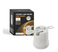 LEDSone Lot de 3 supports d'ampoule vintage en céramique en porcelaine ES27 E27 avec support de montage (forme 2)
