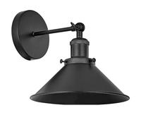 LEDSone Lot de deux appliques murales industrielles Lampe murale vintage réglable en forme de cage métallique | Luminaire antique de style (Noir)
