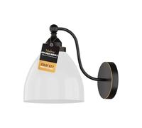 LEDSone Moderne Vintage rétro industriel col de cygne bras en métal E27 applique murale luminaire pour salon salle à manger cuisine. (Blanc)