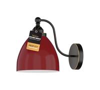 LEDSone Moderne Vintage rétro industriel col de cygne bras en métal E27 applique murale luminaire pour salon salle à manger cuisine. (Bourgogne)