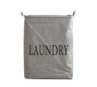 LEDSone Panier à linge pliable pour salle de bain, chambre à coucher, panier de rangement imperméable pour vêtements sales, sac de rangement pour dortoir (sac rectangulaire gris, 1 pièce)