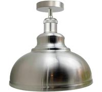 LEDSone Plafonnier Industriel E27 Lustre, Vintage Luminaire Métal Cage, Rétro Suspension éclairage Plafond Abat-Jour pour Salon Cuisine Chambre Restaurant Café Bar (Cuivre - 2) (Chromé -1)