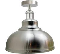 LEDSone Plafonnier Industriel E27 Lustre, Vintage Luminaire Métal Cage, Rétro Suspension éclairage Plafond Abat-Jour pour Salon Cuisine Chambre Restaurant Café Bar (Cuivre - 2) (Nickel satiné - 1)