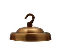 LEDSone Plaque à crochet vintage en laiton jaune pour plafonnier - 105 mm - Avec accessoires pour plafonnier et lampe murale (Laiton jaune)