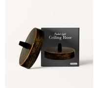 LEDSone Plaque de serrage pour suspension de plafond - 120 mm - Multicolore - Stock britannique - Noir (Cuivre brossé)