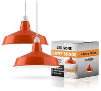 LEDSone Pluto Abat-jour moderne en métal à suspendre pour cuisine, chambre à coucher, salon (2, orange)