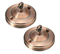 LEDSone Rosace de Plafond 2 Pièces, Crochet de Plafond pour Lampe Suspendue, Lustre Vintage 108mm Rosace de Plafond avec crochet, Accessoires de Suspension Polyvalents (Cuivre)