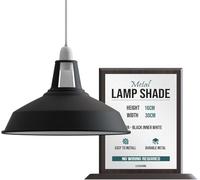 LEDSone Suspension industrielle vintage en métal de style rétro moderne pour plafonnier, chambre à coucher, cuisine et salle de bain, intérieur noir et blanc