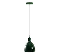 LEDSone Suspension Luminaire Modern Lustre Decoration Industrielle Abat-Jour Plafond E27 Pour Salle à Manger Salon Cuisine Chambre Restaurant Café et Bar (Avec Ampoule, Blanc) (Sans Ampoule, Vert)