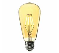 LEDSone Vintage Edition Ampoule LED à Filament Déco ST64 Ampoule LED ambrée Standard 4W E27 400lm 2200K