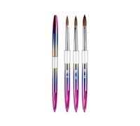 LEDSUUEI Kolinsky Lot de 3 pinceaux acryliques de qualité supérieure pour ongles - Spécialement conçus pour la poudre acrylique - Pinceaux pour ongles en acrylique - Pinceau pour poudre acrylique -