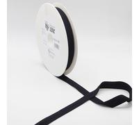 Leduc 20 mètres Biais Jersey 100% Coton - 18Coloris différents - Pour couture Double plis 8+20+8 mm Qualité et produit Italie (Noir 15257)