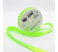 Leduc 20 mètres Biais Neon Fluorescent - 5Coloris - Pour couture Double plis 8+20+8 mm Fluo 100% Acetate Qualité Italienne 7117 Neon Green