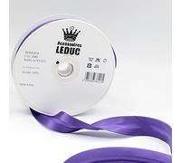 Leduc 20 mètres Biais Satin- 30 Coloris - Pour couture Double plis 8+20+8 mm 100% Acetate Qualité Italienne 2083 Purple