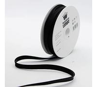 Leduc 20 mètres Passepoil Satin - 30 Coloris - Pour couture 10mm (8+2) Qualité Italienne 2054 Black