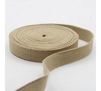 Leduc 3 mètres Sangle Coton Bagage poignée Sac Ceinture bandoulière Harnais Sac à Dos Maroquinerie Grande qualité Beige foncé (19) 2cm
