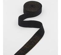 LEDUC 5 m Sangle Dorée Coton Lourd épais Noir (01) 3cm